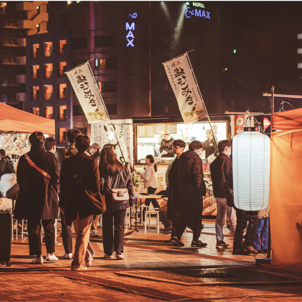 Yatai food in Fukuoka Japan